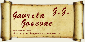 Gavrila Goševac vizit kartica